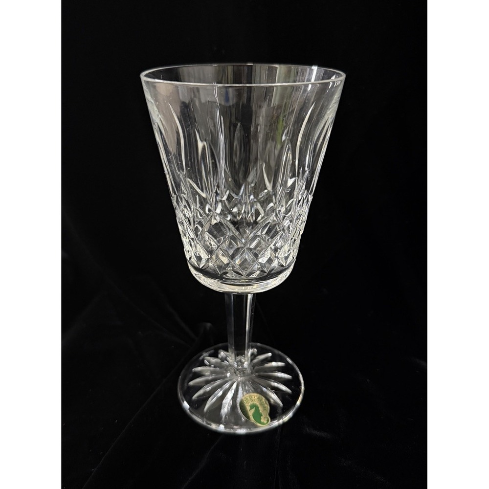 WATERFORD CRYSTAL‎ Lismore 7" Water Goblet Wine Glasses IRELAND New